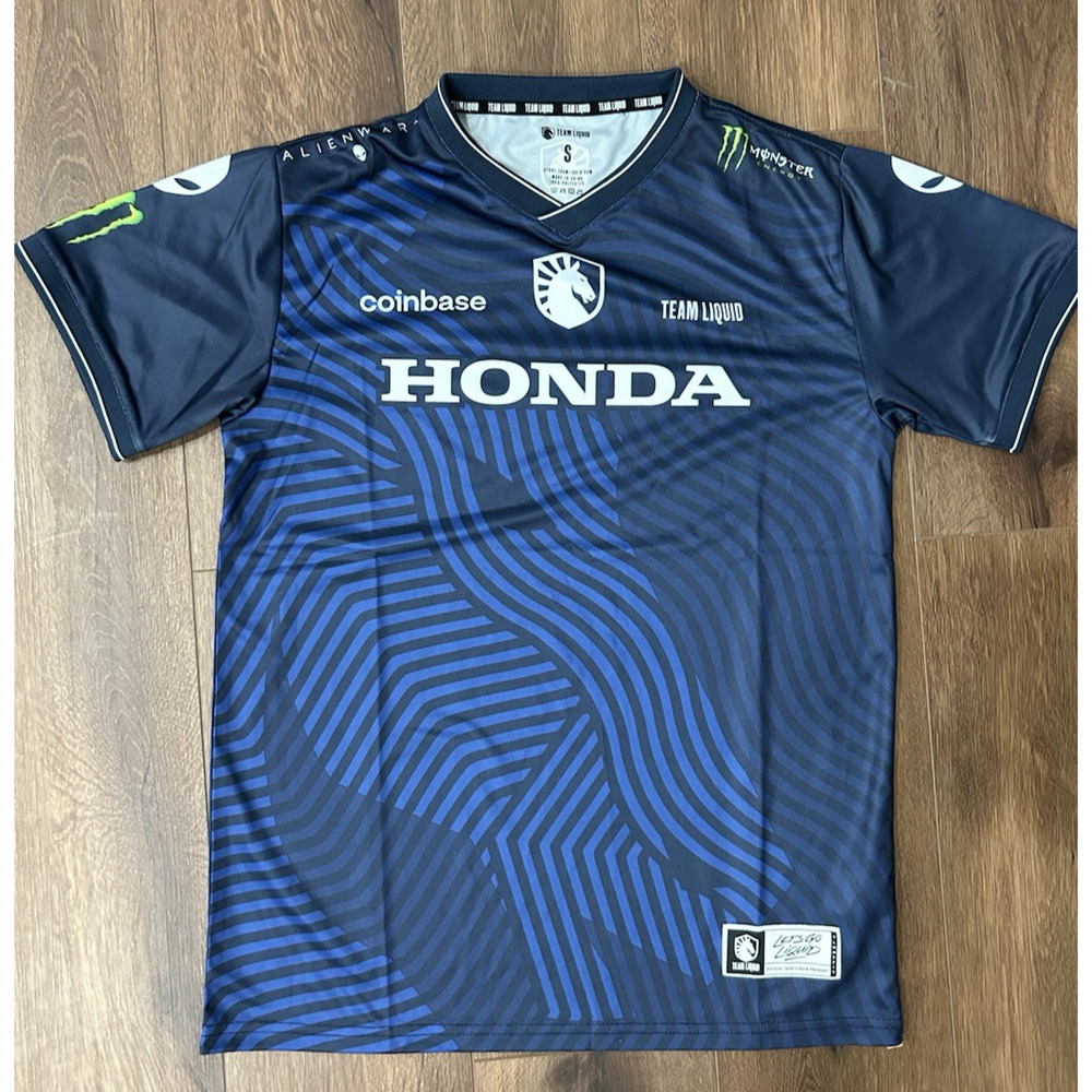 Team Liquid Esports Jersey Size Small Honda Alienware Monster Energy New Blue